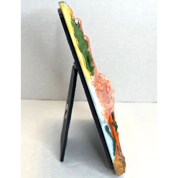 Pink Flamingo Photo Frame 3D Picture Flock Tropical Family Beach Cruise Vacation - Picture 3 of 10